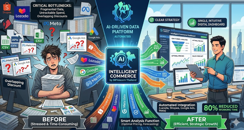 Struggling with stagnant online sales and data utilization challenges? Learn how to lead your e-commerce business to success with AI-powered demand forecasting, ROAS optimization, and social commerce strategies, explained with real success stories. Download the guide for free.
